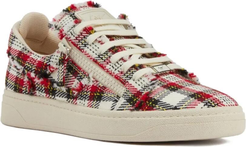Giuseppe Zanotti Sneakers met tartan ruit Wit - Foto 4