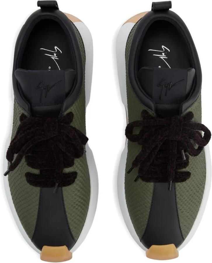 Giuseppe Zanotti Sneakers met textuur Groen