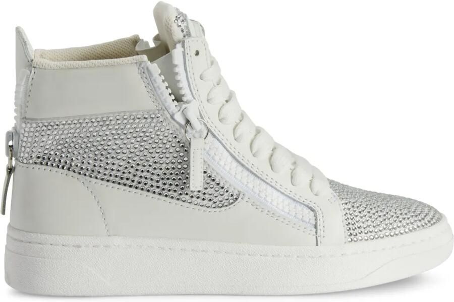 Giuseppe Zanotti Sneakers verfraaid met kristal Wit