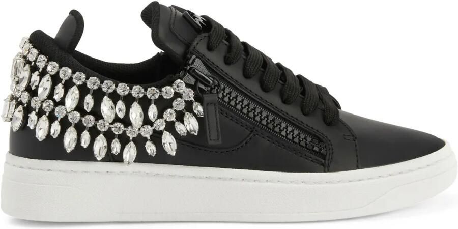 Giuseppe Zanotti Sneakers verfraaid met kristallen Zwart