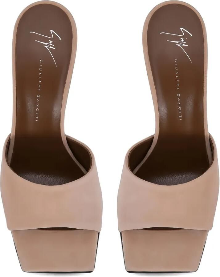 Giuseppe Zanotti Solhene muiltjes met vierkante neus Beige - Foto 3