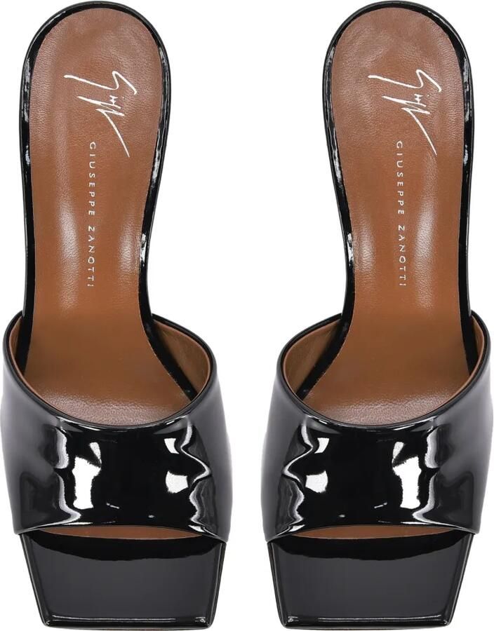 Giuseppe Zanotti Solhene sandalen met vierkante neus en flared hak Zwart - Foto 2