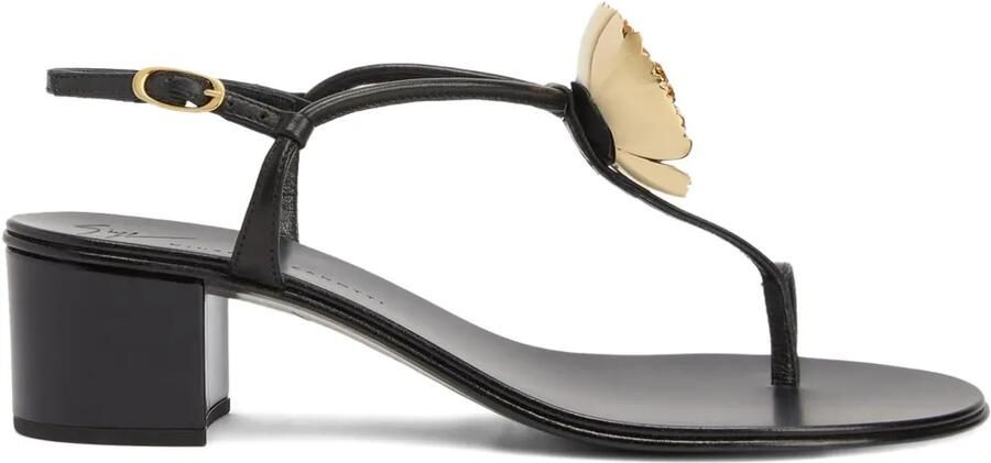 Giuseppe Zanotti Sophora sandalen met bloemdetail Zwart