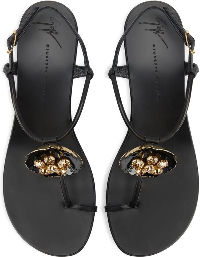 Giuseppe Zanotti Sophora sandalen met bloemdetail Zwart - Foto 2