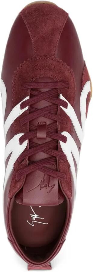 Giuseppe Zanotti suede-panelled sneakers Rood - Foto 4