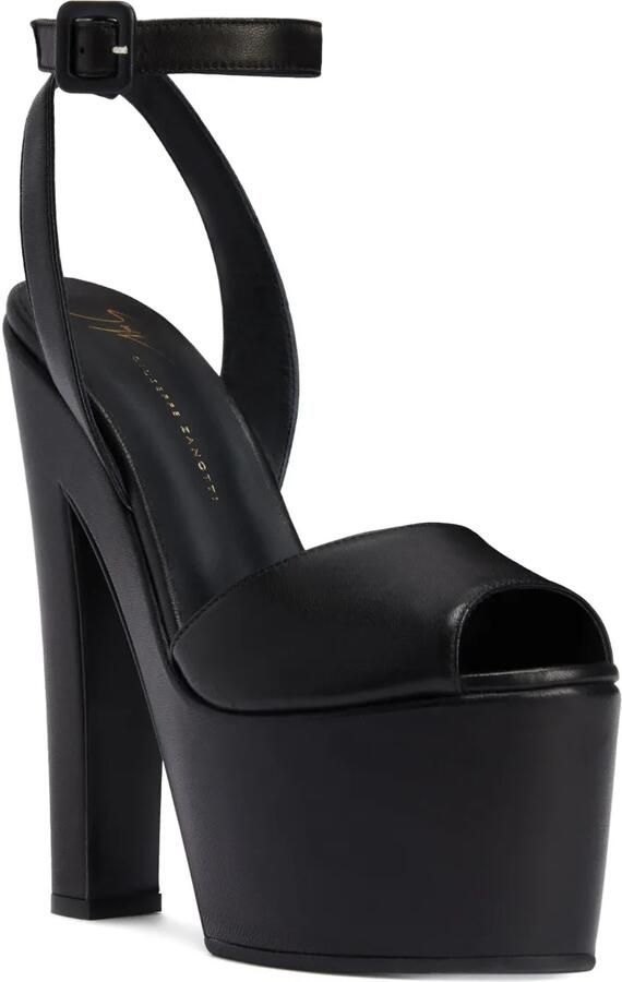Giuseppe Zanotti Tarifa sandalen met plateauzool en enkelbandje Zwart - Foto 3