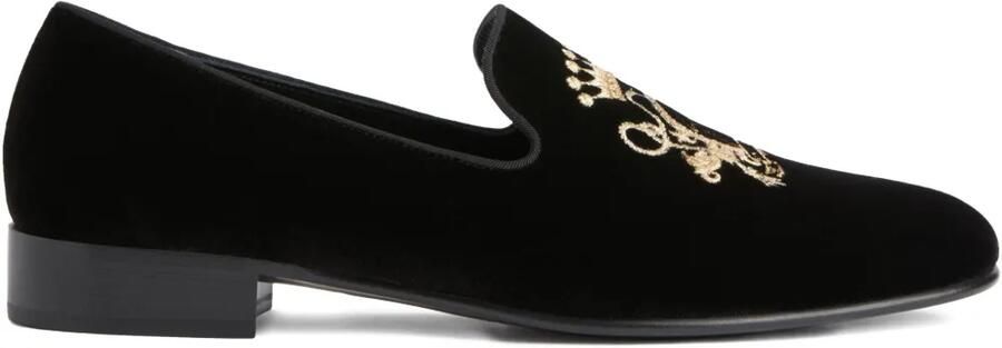 Giuseppe Zanotti Terence loafers met borduurwerk Zwart