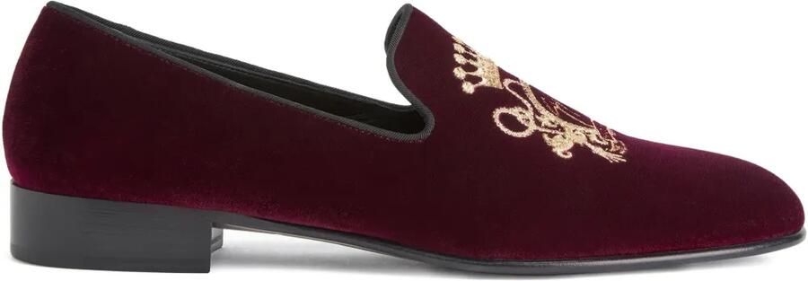 Giuseppe Zanotti TERENCE loafers met geborduurd detail Rood