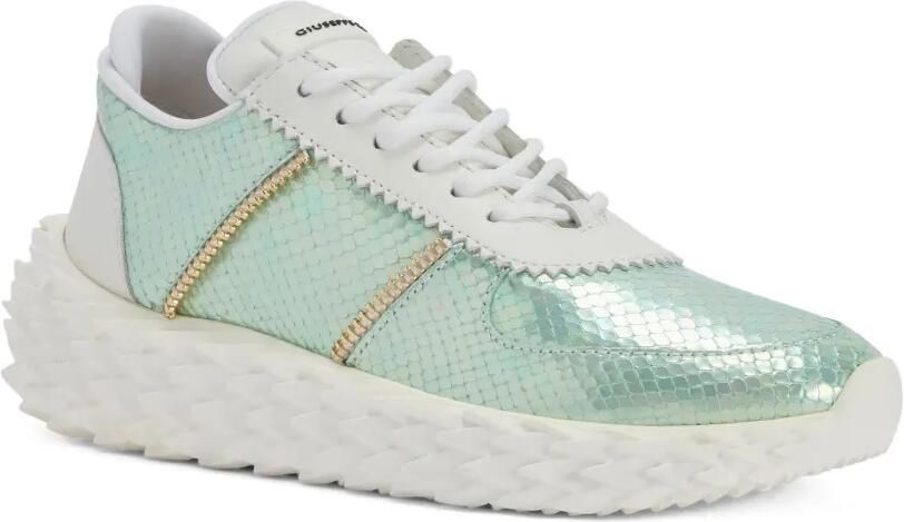 Giuseppe Zanotti Urchin sneakers met slangenleer-effect Blauw - Foto 4