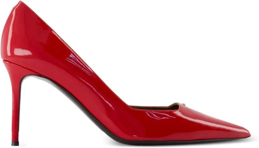 Giuseppe Zanotti Vague leren pumps met puntige neus Rood