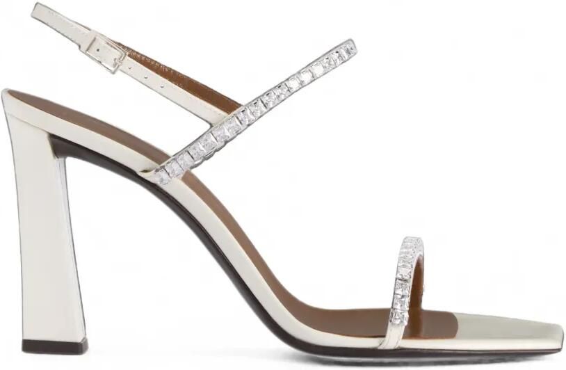 Giuseppe Zanotti Valentiine Crystal sandalen verfraaid met stras Wit