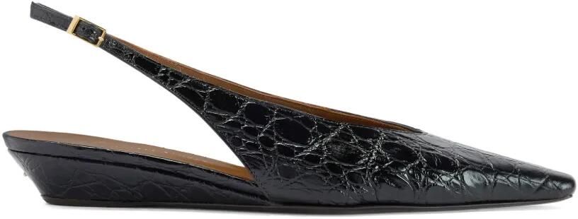 Giuseppe Zanotti Virginia Wedge pumps met krokodillenprint Zwart