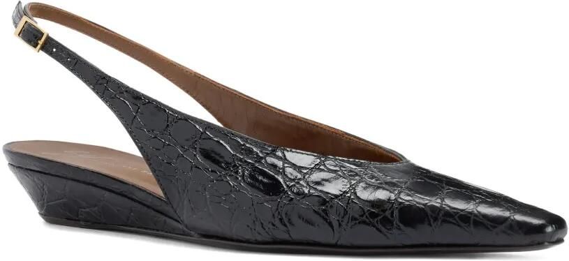 Giuseppe Zanotti Virginia Wedge pumps met krokodillenprint Zwart - Foto 4
