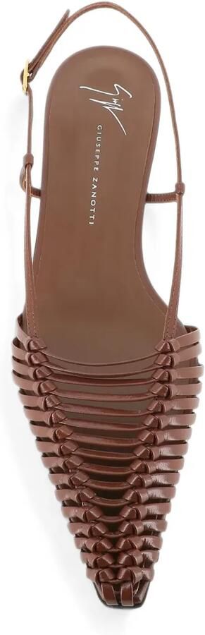 Giuseppe Zanotti Geweven slingback sandalen Bruin - Foto 4