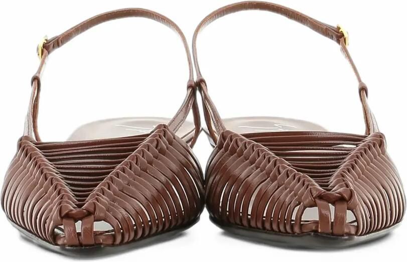 Giuseppe Zanotti Geweven slingback sandalen Bruin - Foto 2