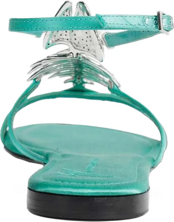 Giuseppe Zanotti x Antonioli Slim 2.0 flat sandals Groen - Foto 2