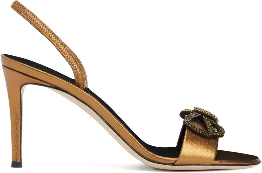 Giuseppe Zanotti Zari slingback sandalen verfraaid met strik Bronze