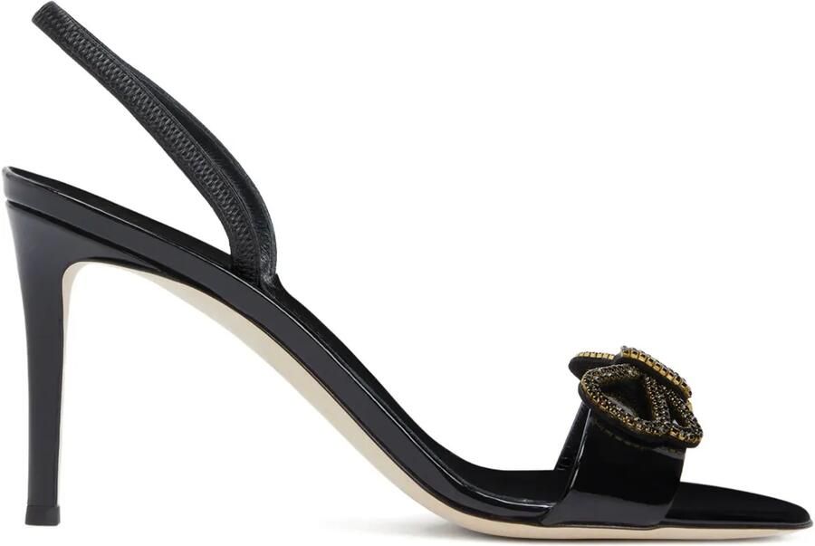 Giuseppe Zanotti Zari slingback sandalen verfraaid met strik Zwart