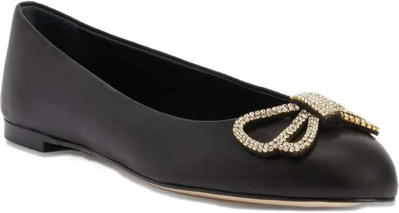 Giuseppe Zanotti Zari verfraaide flat Zwart