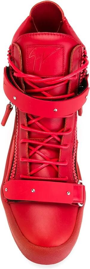 Giuseppe Zanotti zip detail hi-top sneakers Rood
