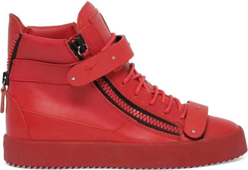 Giuseppe Zanotti zip detail hi-top sneakers Rood - Foto 3