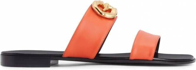 Giuseppe Zanotti Gregory sandalen met dubbele bandjes Oranje