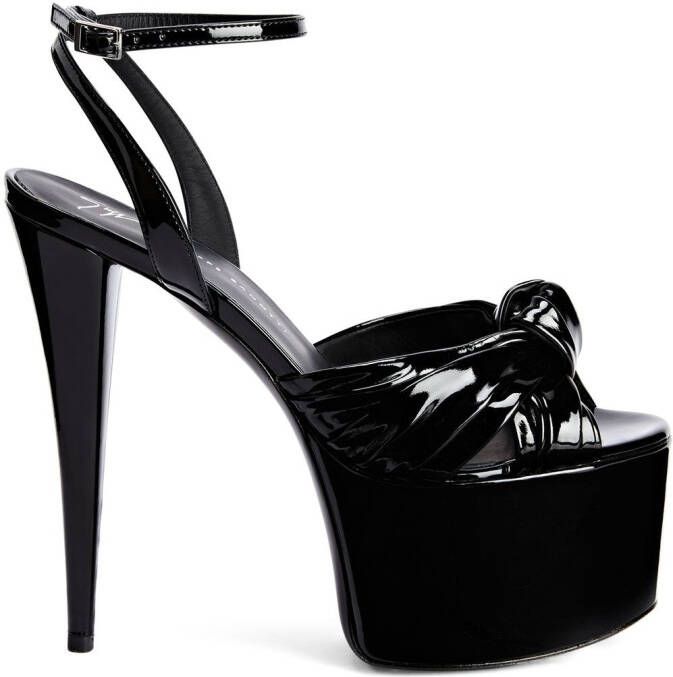 Giuseppe Zanotti GZ Aida sandalen met plateauzool Zwart