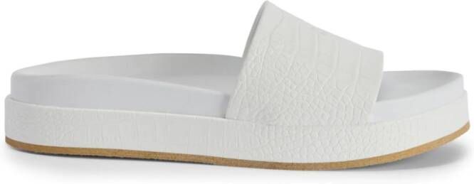 Giuseppe Zanotti Gz-indi leren slippers Wit