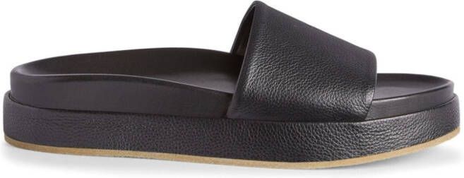 Giuseppe Zanotti Gz-indi leren slippers Zwart