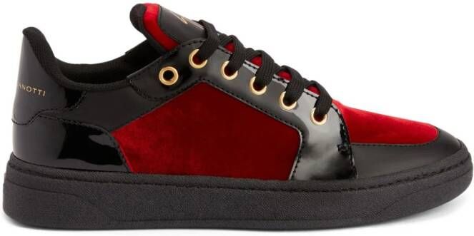 Giuseppe Zanotti GZ94 fluwelen sneakers Zwart