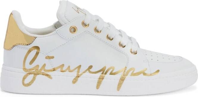 Giuseppe Zanotti GZ94 metallic sneakers Wit