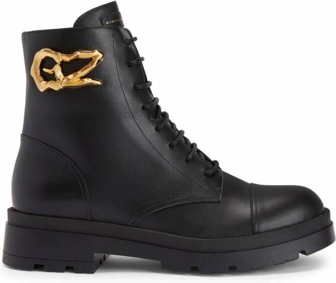 Giuseppe Zanotti Harlock Zali legerlaarzen Zwart