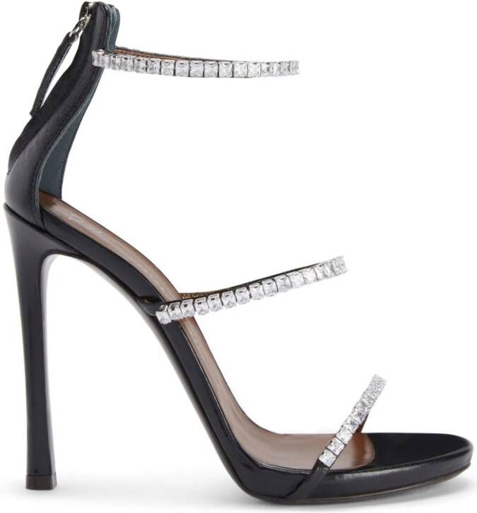 Giuseppe Zanotti Harmony 80mm crystal-embellished sandals Zwart