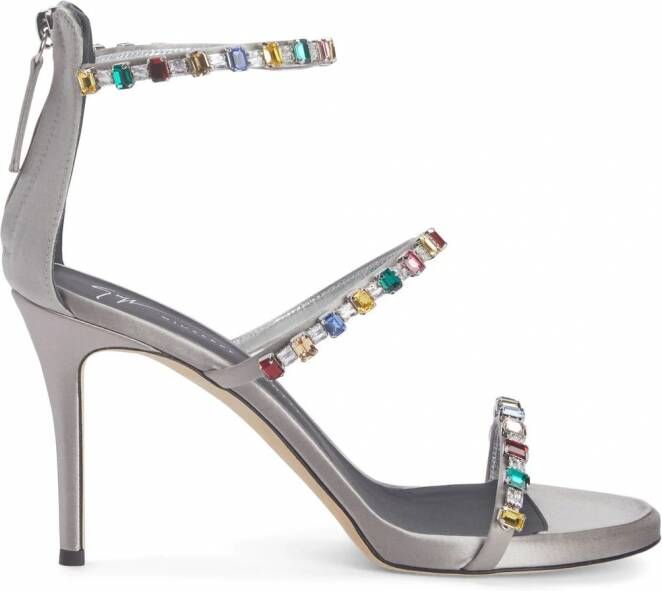 Giuseppe Zanotti Harmony Diamond sandalen Grijs