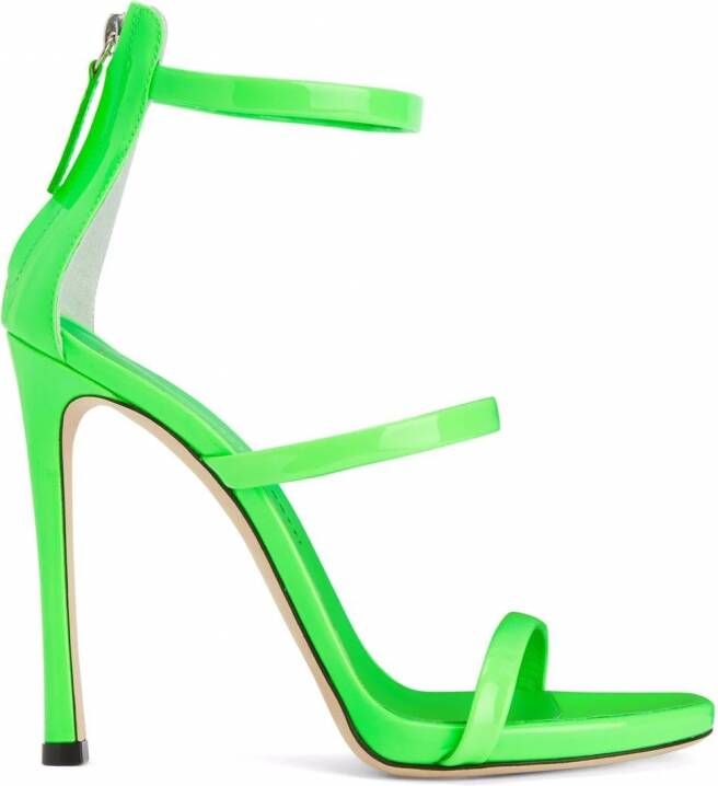 Giuseppe Zanotti Harmony lakleren sandalen Groen