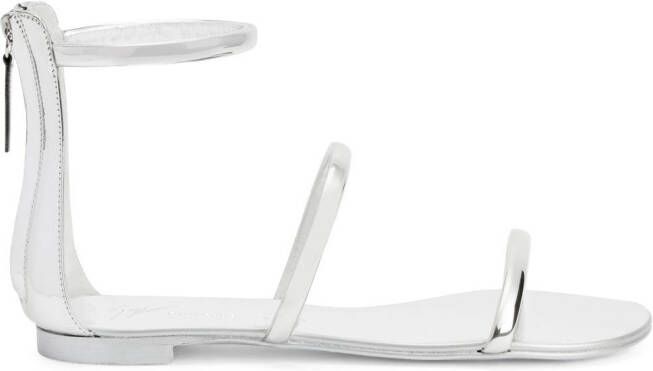 Giuseppe Zanotti Harmony sandalen met bandje Zilver