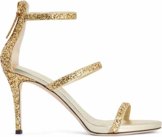 Giuseppe Zanotti Harmony sandalen met glitter Goud