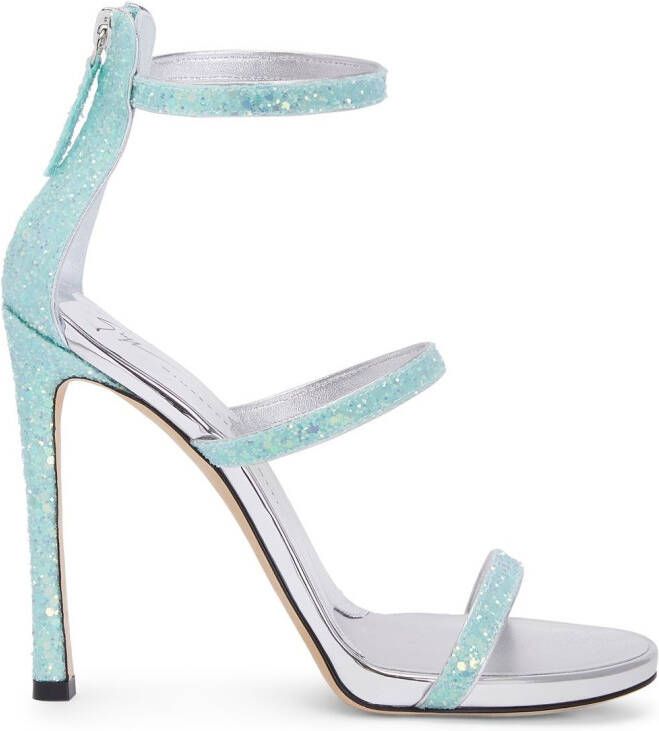 Giuseppe Zanotti Harmony sandalen met glitter Groen