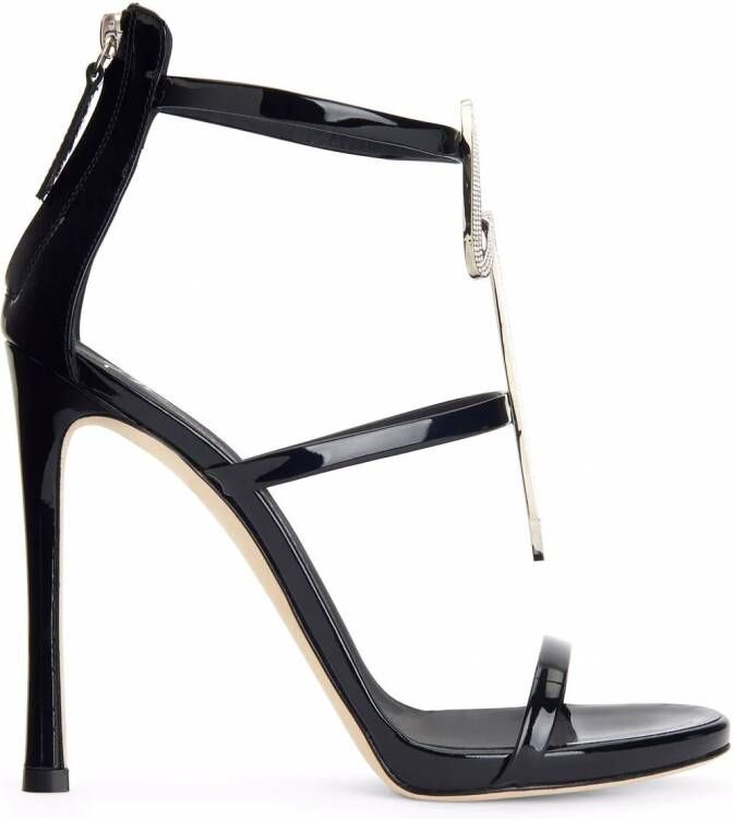 Giuseppe Zanotti Harmony sandalen met kristal Zwart