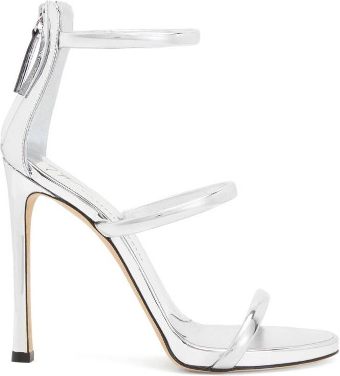 Giuseppe Zanotti Harmony sandalen met metallic bandjes Zilver