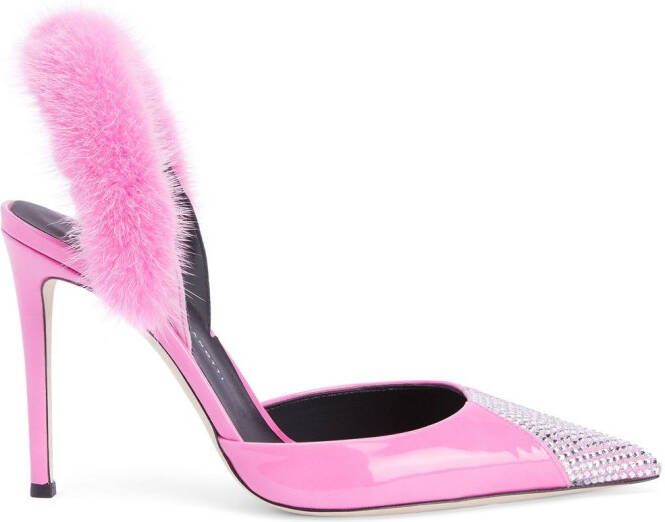 Giuseppe Zanotti Henriette pumps verfraaid met stras Roze