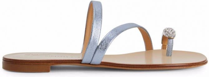 Giuseppe Zanotti Hillary sandalen met kristal Blauw