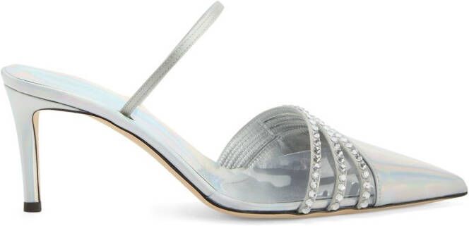 Giuseppe Zanotti Pumps verfraaid met holografische details Zilver