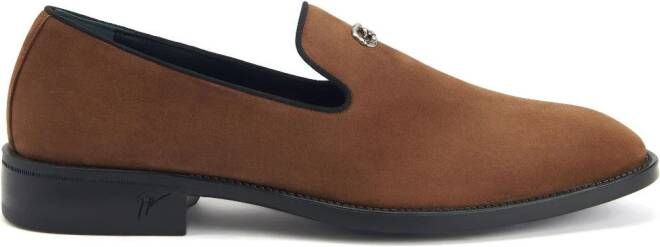 Giuseppe Zanotti Imrham leren loafers Bruin