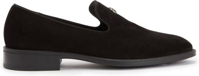 Giuseppe Zanotti Imrham loafers met logoplakkaat Zwart