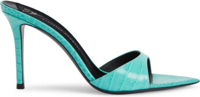 Giuseppe Zanotti Intriigo leren sandalen Blauw