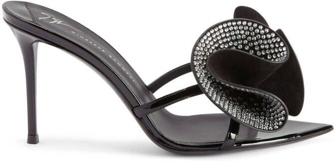 Giuseppe Zanotti Intriigo leren sandalen Zwart
