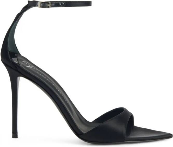 Giuseppe Zanotti Intriigo leren sandalen Zwart