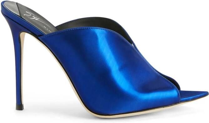 Giuseppe Zanotti Intriigo muiltjes met metallic-effect Blauw