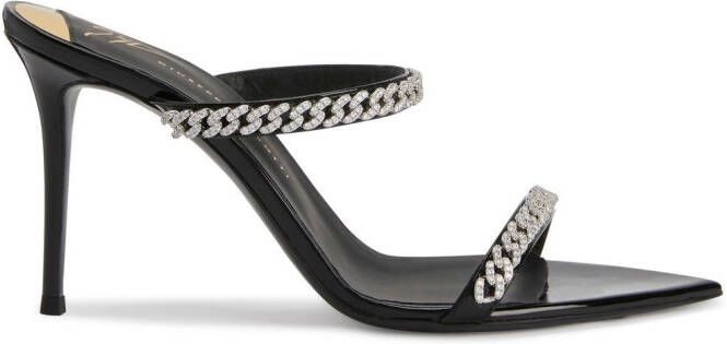 Giuseppe Zanotti Sandalen met open neus Zwart